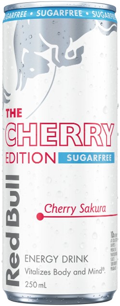RED BULL – CHERRY SAKURA – SUGAR FREE – 250MLS CANS – 1 X 12PK