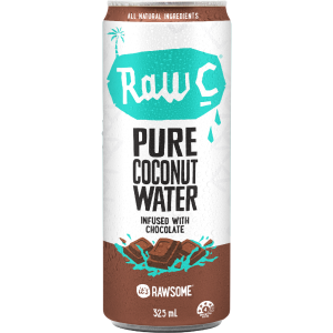 RAW C – 325MLS – 12PK – CHOCOLATE COCONUT WATER – CANS