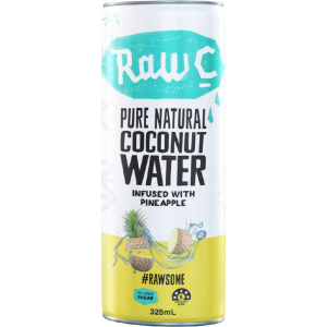 RAW C – 325MLS – 12PK – PINEAPPLE – COCONUT WATER – CANS
