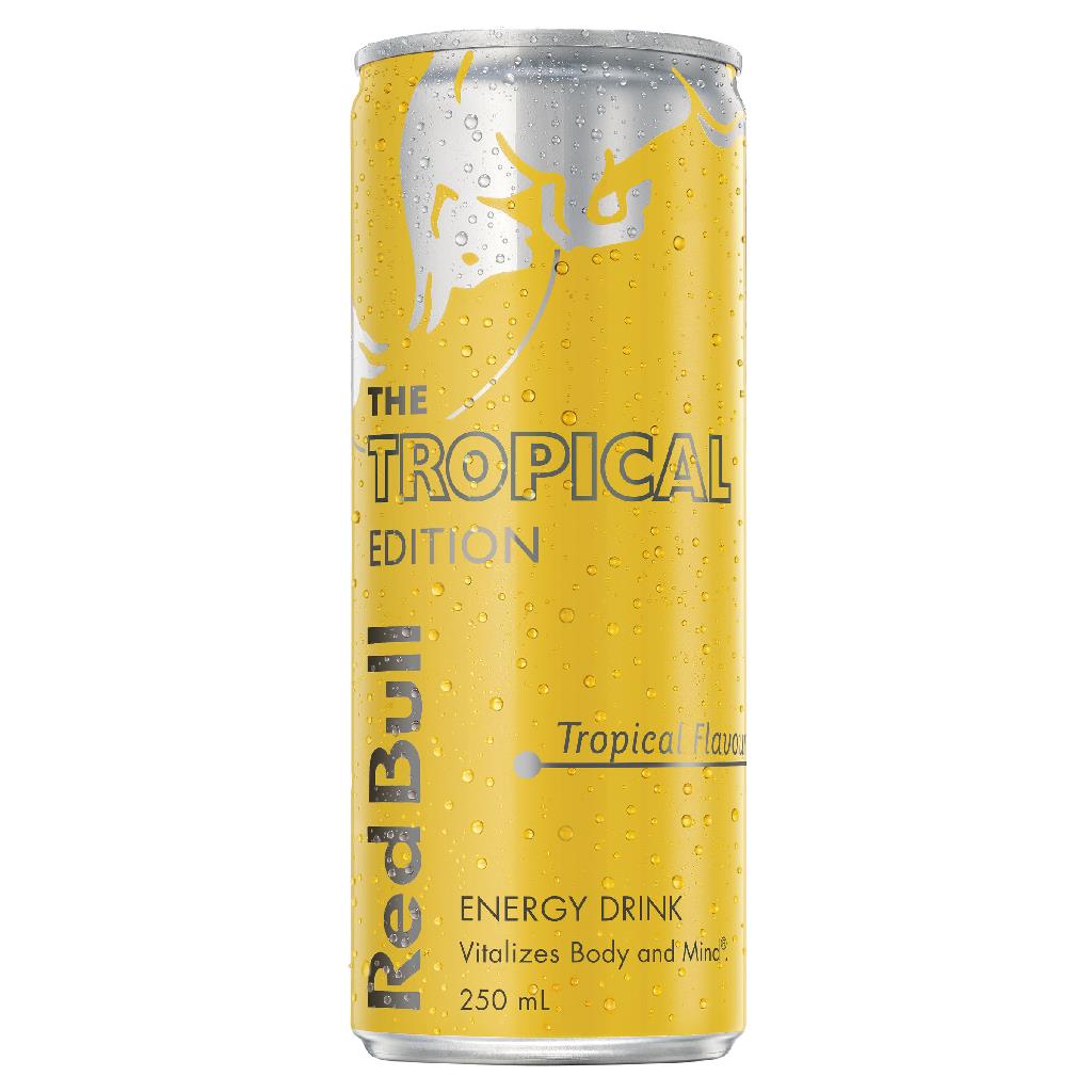 ERB05FT RED BULL – TROPICAL EDITION – 250MLS CANS – 1 X 12PK