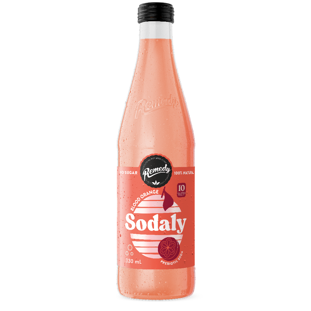 SODALY – BLOOD ORANGE – NO SUGAR – 330MLS – 8PK
