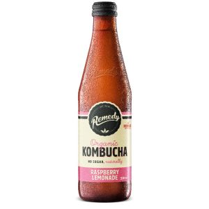 REMEDY – RASPBERRY & LEMONADE – KOMBUCHA – 330MLS – 8PK